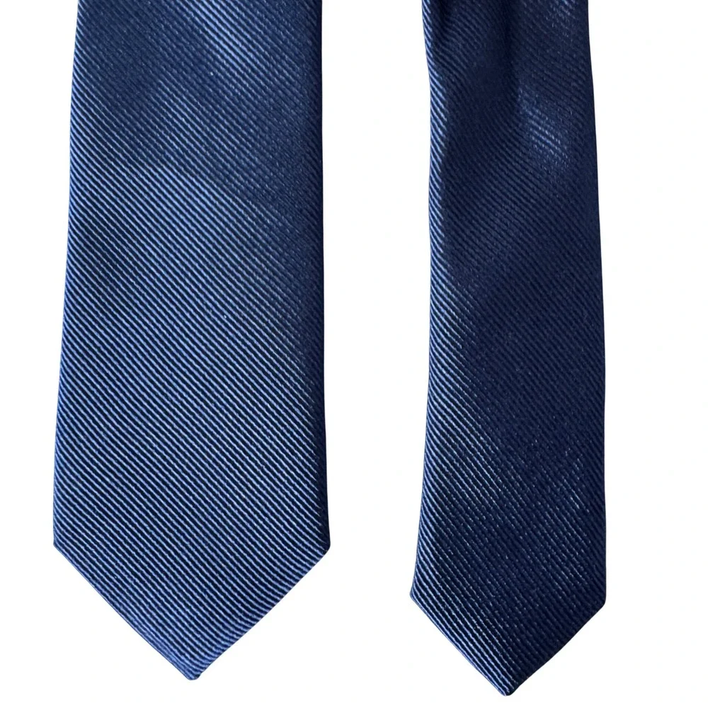 Crewcuts J.Crew Boys Necktie 100% Silk Navy Blue Twill Formal Wedding Tie 42